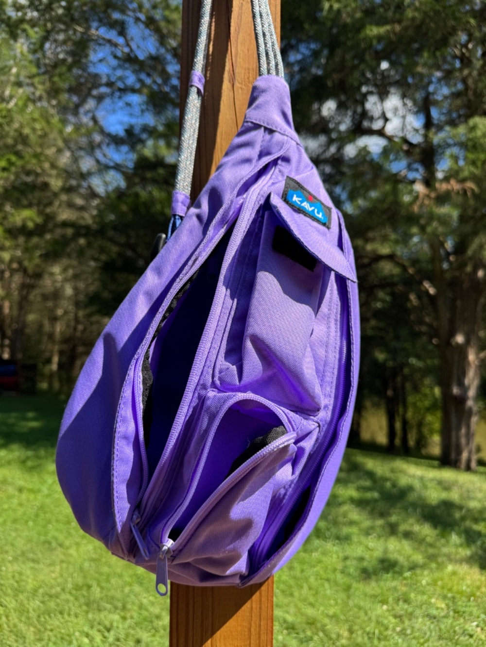 KAVU $60 Rope Sling Bag 💜 Lavender Purple - Picture 8 of 10
